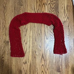 Red crochet shrug (handmade)